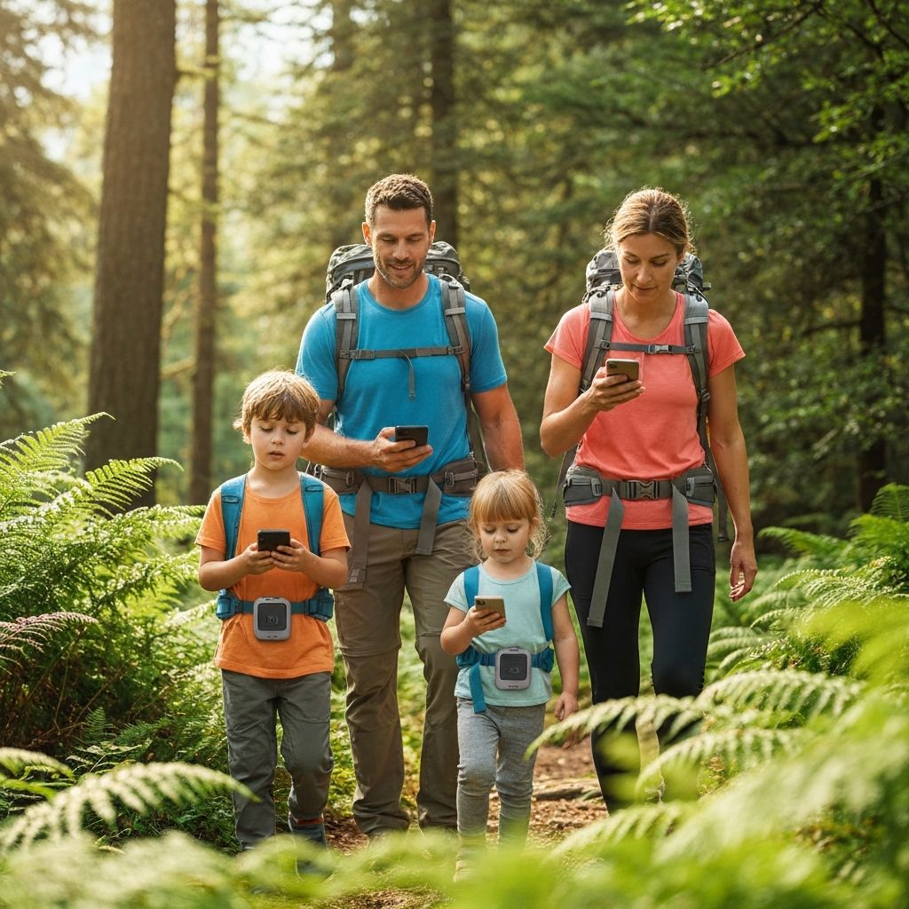 Family Pack - person outdoors with Biiper device