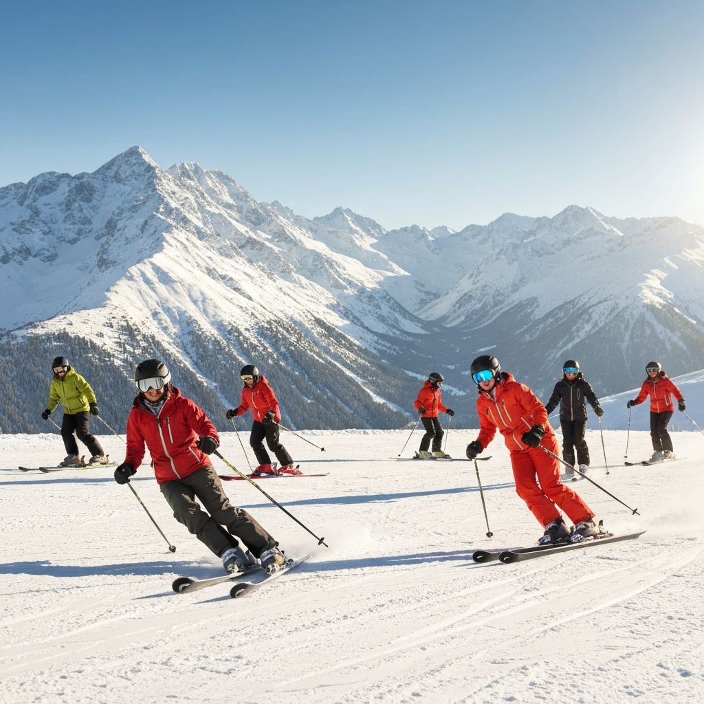 Skiers using Biiper to coordinate on the mountain